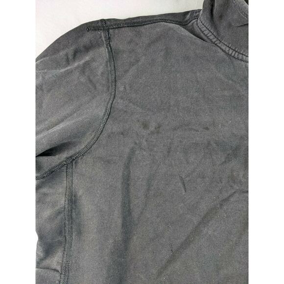 Mens American Eagle Athletic Fit Sweatshirt Size XLT 1/4 Zip Distressed Black - Picture 8 of 12